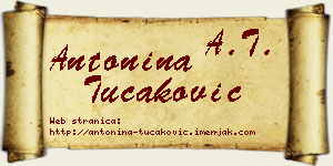 Antonina Tucaković vizit kartica